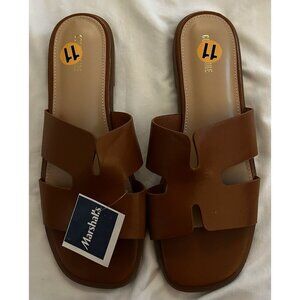 Cushionaire Voyage Slide Women’s Sandal Whiskey Size 11 NWT